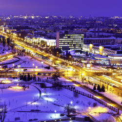 Минск-Ночная-зимняя-панорама