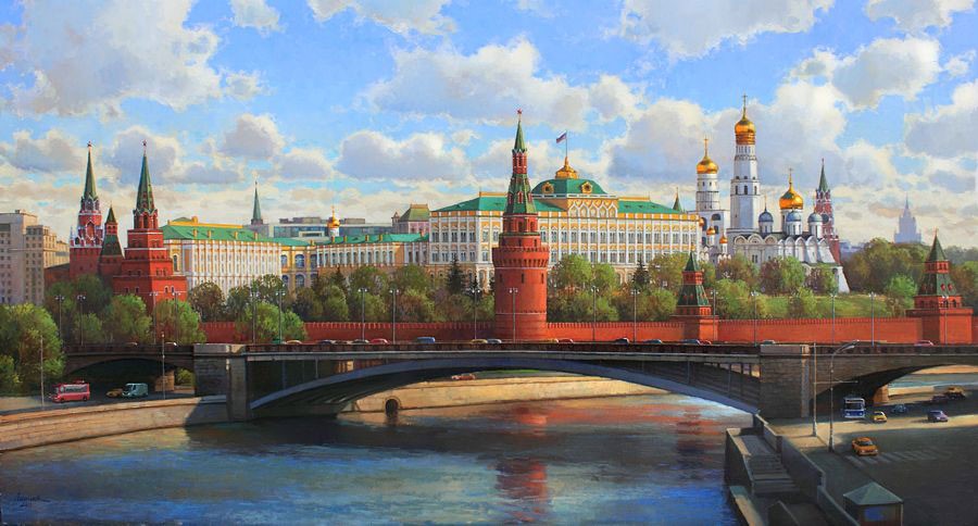 Картины показывающие красоты москвы